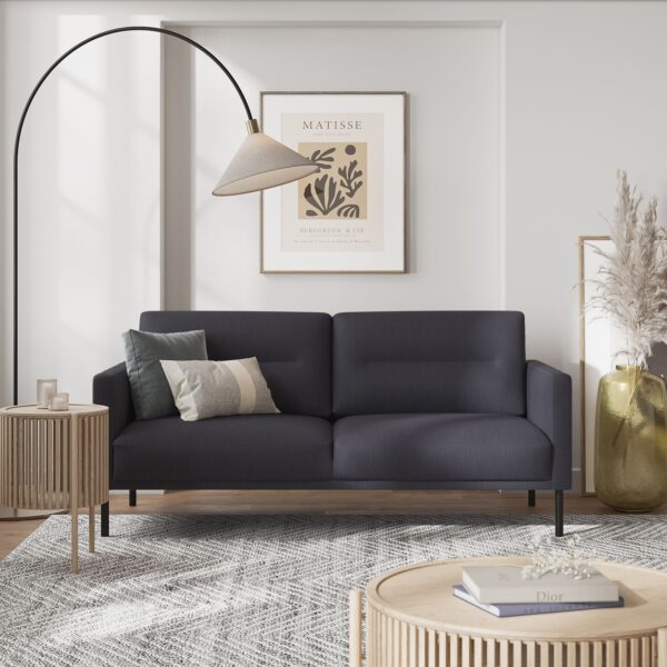 Furniture To Go Larvik 2.5 Seater Sofa – Anthracite, Oak Legs