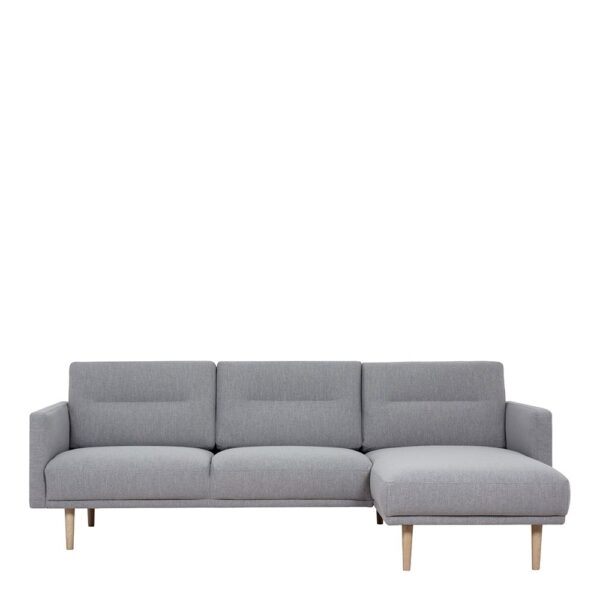 Furniture To Go Larvik Chaiselongue Sofa (RH) – Grey, Oak Legs